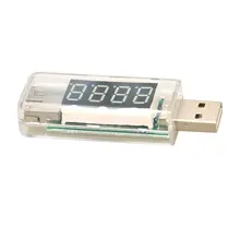 KSOL KW-202 цифровой дисплей USB портативный тестер напряжения вольтметр тестер батареи для power Bank Мобильный телефон прозрачный