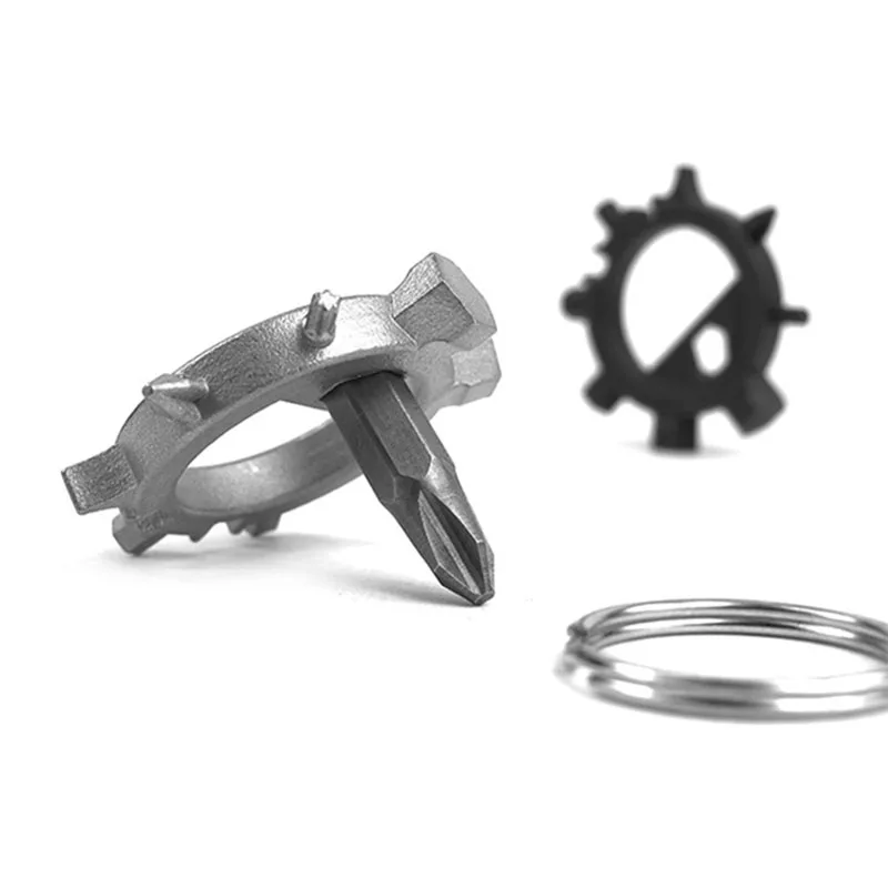 

12 in 1 EDC Bike Repair Tools Outdoor Camping Survival Equipment Accessories Tourism Portable Keychain Multi Gear Screwdriver