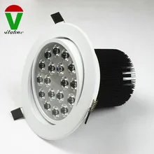 Белый затемнения 18 Вт светодиодные светильники 1800lm AC85-265V водителя высокого качества без бликов