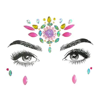 

Gemstone Rhinestone Temporary Tattoo Jewelry Party Body Flash Sticker Makeup Temporary Tattoo Sticker