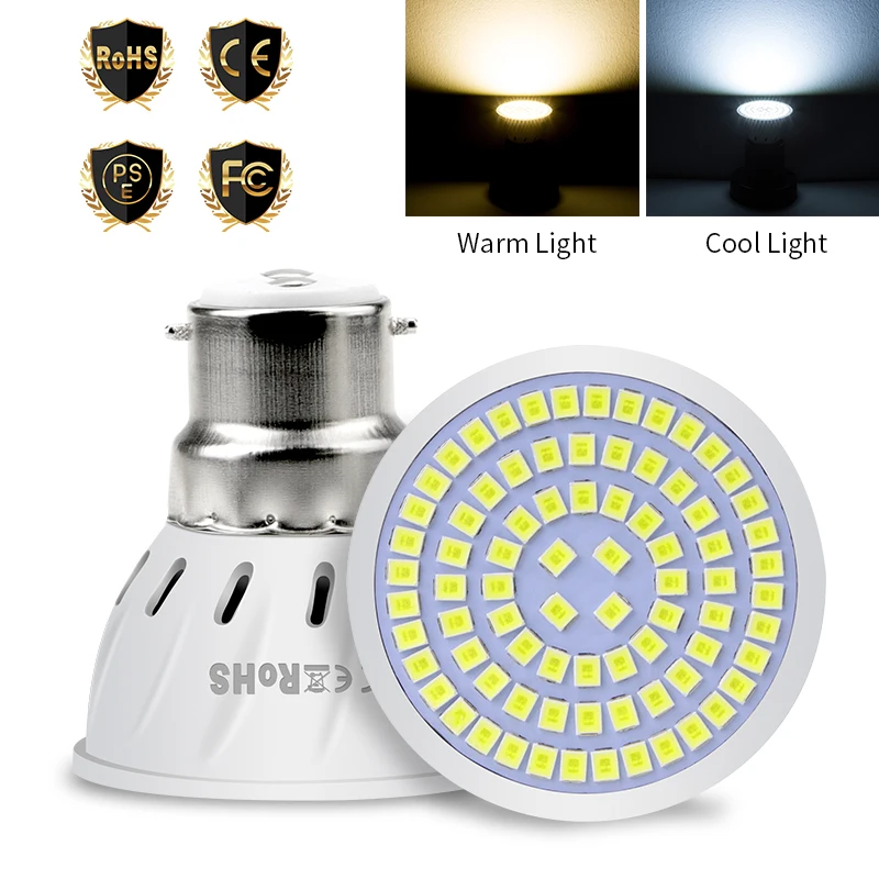 

GU10 Led Lamp 220V E27 Ampoule Led E14 Spotlight B22 Corn Bulb MR16 Chandelier 48 60 80leds GU5.3 Spot Light For Home 4W 6W 8W