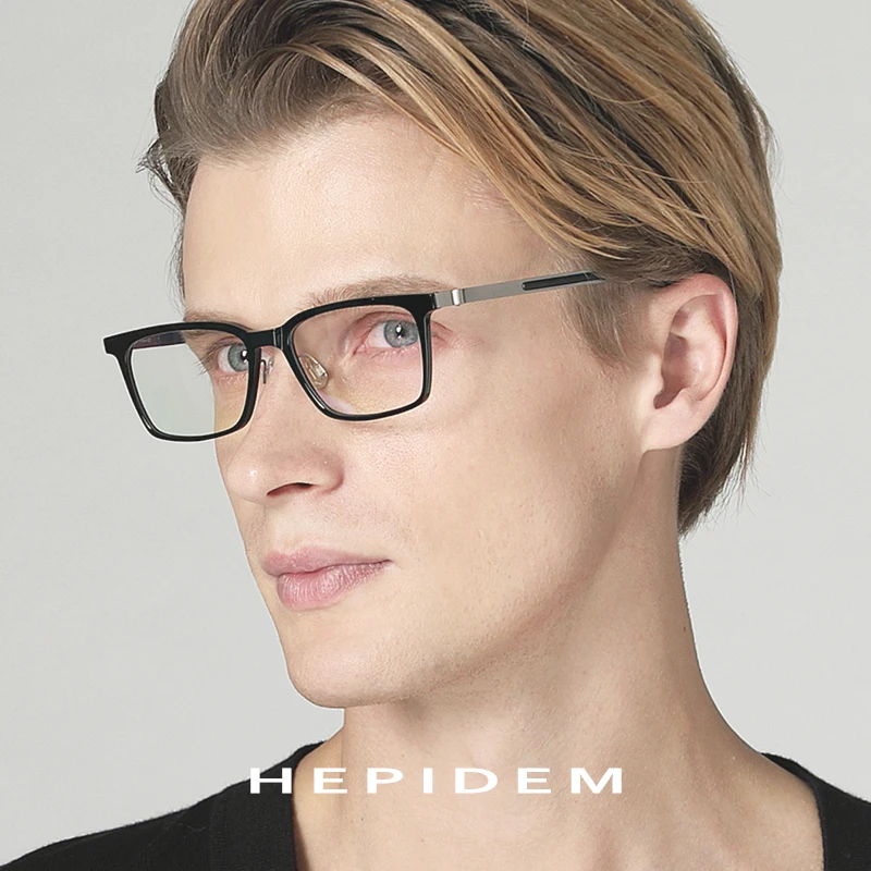 

Acetate B Titanium Eyeglasses Frame Women Ultralight Prescription Eye Glasses Men Myopia Optical Korean Screwless Eyewear 9106