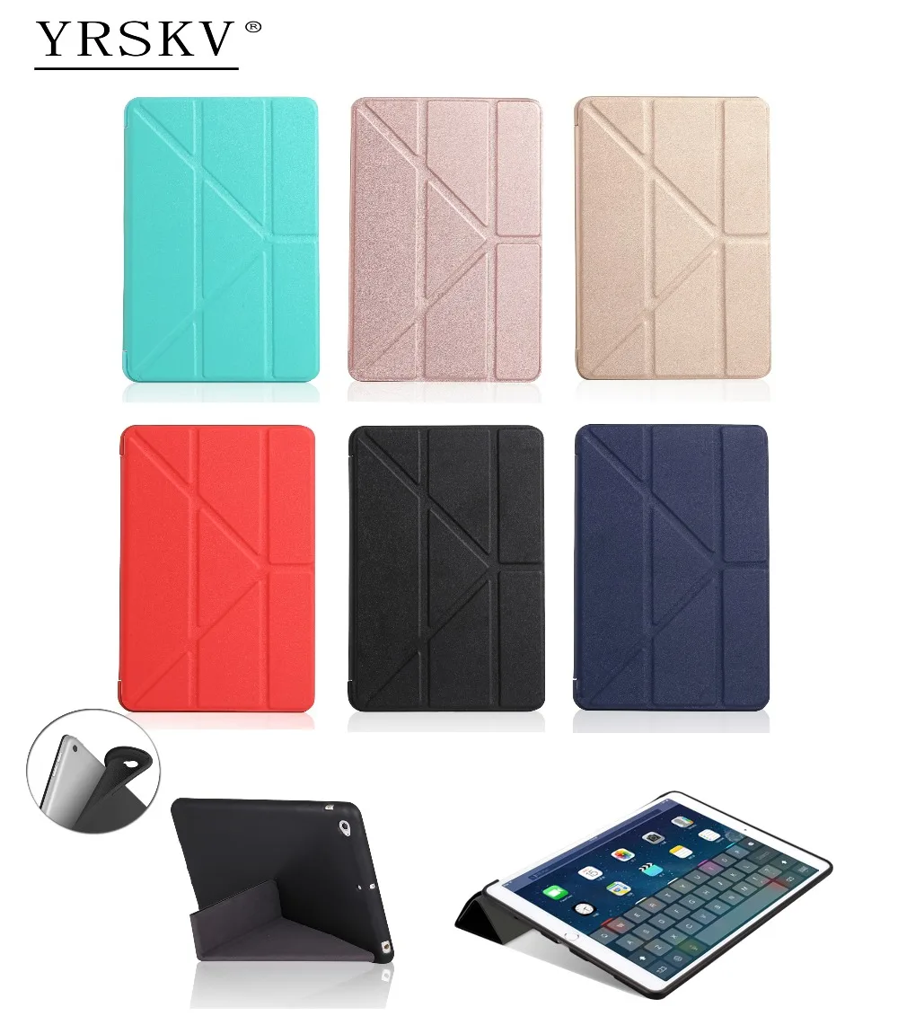 

Case for iPad mini 1 mini 2 mini 3 YRSKV deform PU leather cover + TPU soft silicone shell Smart Auto Sleep Wake Tablet Case