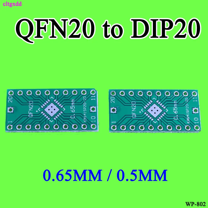 cltgxdd 10pcs/lot QFN20 to DIP20 Adapter PIN Pitch 0.5 0.65mm PCB Board Converter LFCSP20 TO DIP Converter afbeelding
