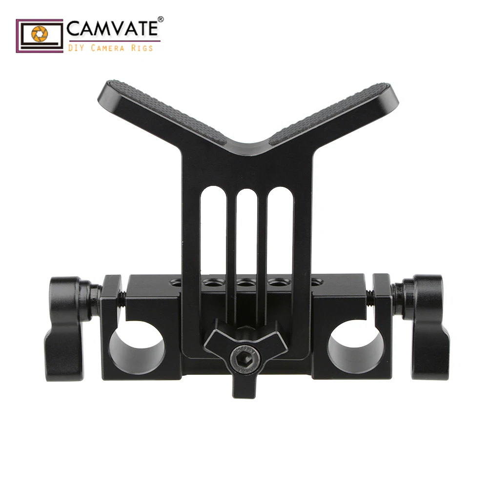 CAMVATE عدسة دعم 15 مللي متر قضيب المشبك السكك الحديدية كتلة ل DSLR تلاعب قضيب دعم السكك الحديدية نظام C1108 كاميرا التصوير اكسسوارات