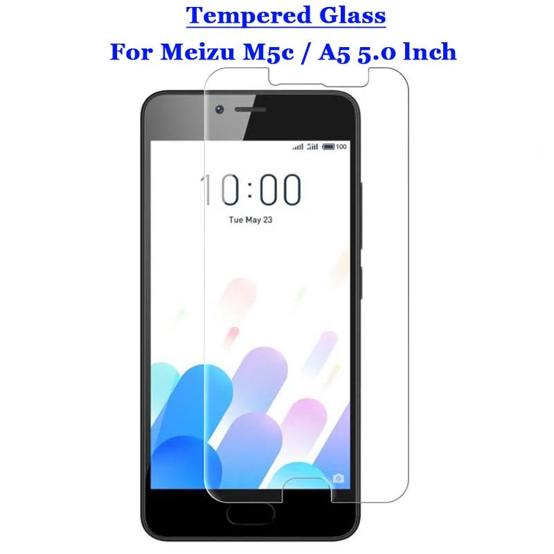 2 шт для Meizu M5c прозрачное закаленное стекло экрана защитное на M710H 9H твердое M5C M 5c