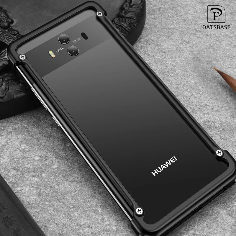 OATSBASF подушка безопасности металлический корпус для Huawei Mate 10 Pro Чехол