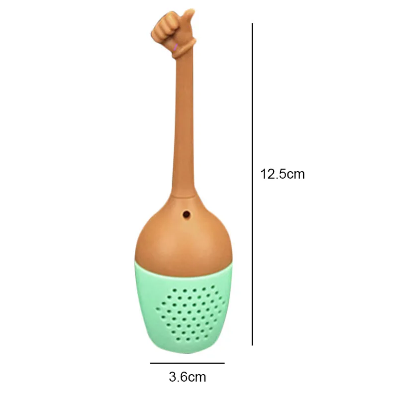 Силиконовый ситечко для заваривания чая с забавными жестами, FDA класс, травяной держатель для специй, Китайский инструмент для заваривания чая