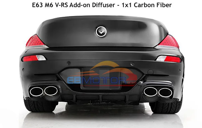 V Look 3K Real Carbon Fiber Rear Bumper Diffuser  for 2007-2010 BMW E63 E64 M6 2DR
