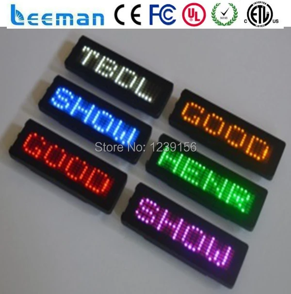 Leeman Mini Led Name Badge,Indoor Advertising Small Led Display Screen