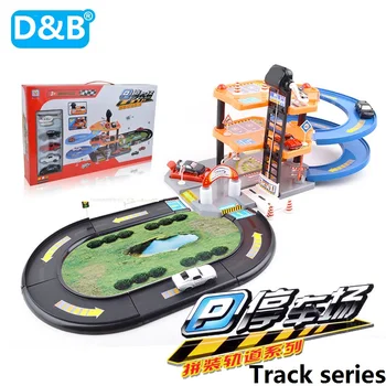 

Model Building Kits Three layer DIY Slot Model toy simulation parking lot model toy cars For Kids Children's gifts Free Shipping