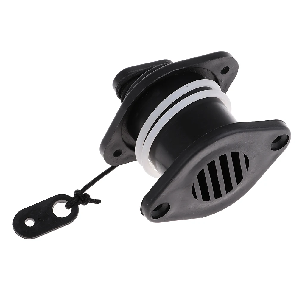 Durable PVC Scupper Drain Valve Cap Plug Boat Yacht Accessories 36mm for Marien Kayak Inflatable Dinghy Fishing Boat Black/Gray