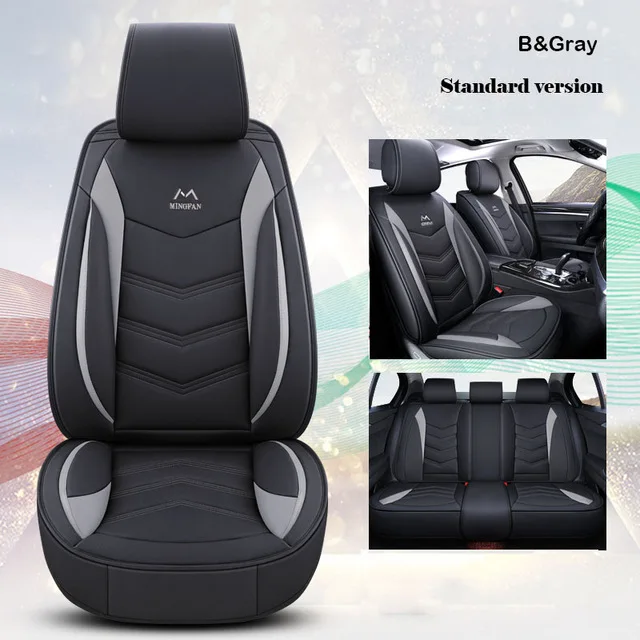 Gray Кожаные чехлы для автомобильных сидений для Nissan teana j31 j32 tiida wingroad x trail t31 x-trail t30 xtrail t31 x-trail t31 t32 - Название цвета: Gray