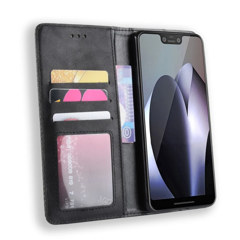 Google Pixel 3 3XL Retro leather flip case_4
