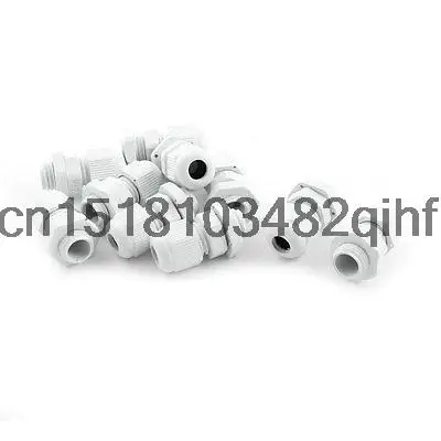 

10Pcs M12x1.5 White Plastic 3-6.5mm Waterproof Cable Glands Connectors