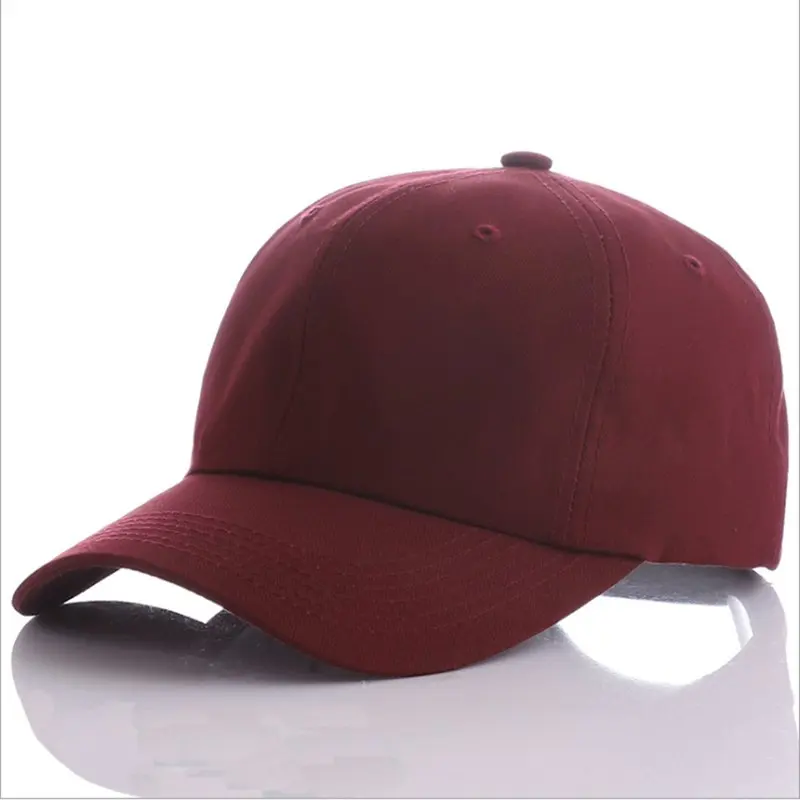 WZCX MOQ10pcs Fashion New Embroidery Logo Custom Letter Baseball Cap Solid Color Unisex Tide Adjustable Adult Cap Hip Hop Cap 6