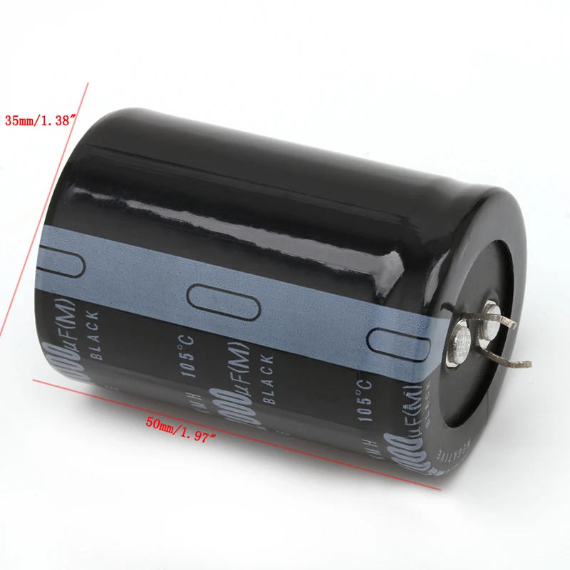 Dimension Cylindrical 63V 22000UF Aluminum Electrolytic Capacitor 105°C`