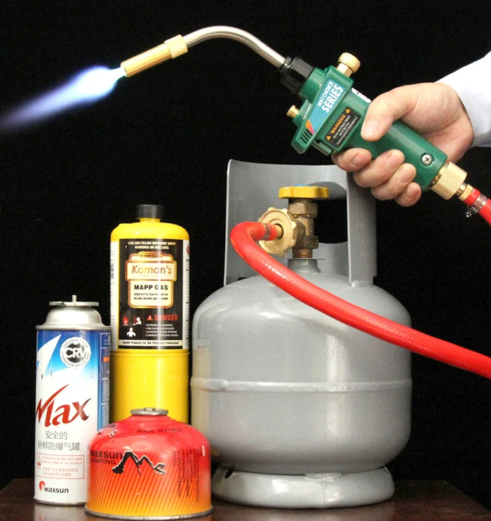 Mapp Gas Brazing Torch Self Ignition Trigger Propane Welding Heating BBQ HVAC Plumbing Jewelry Burner GHA702 