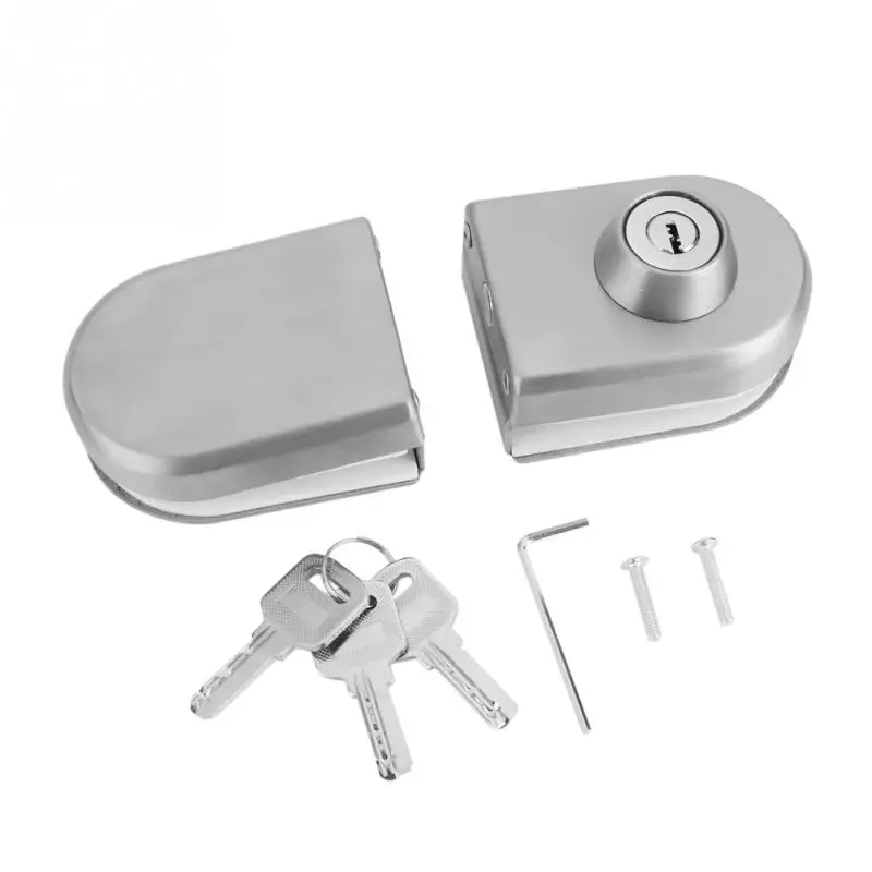 Us 15 51 45 Off 10 12mm Stainless Steel Glass Door Lock With Keys Open Close Door Latch Locks W Accessories Home Hotel Bathroom Use Hot Sale In