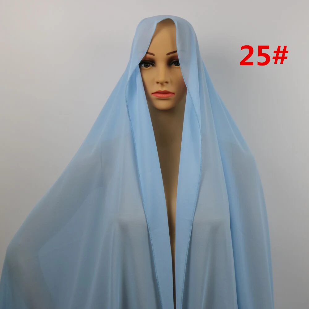 Горячая Распродажа, высокое качество, 48 приятных цветов, простая шифоновая шаль с пузырьками, популярный мусульманский хиджаб, головной убор, модная женская шаль-шарф 180*90 см - Цвет: 25