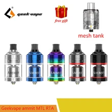 Free gift Original Geekvape Ammit MTL RTA 3D airflow 4ml vape tank single coil Leak-proof atomizer vs siren v2 ammit rta