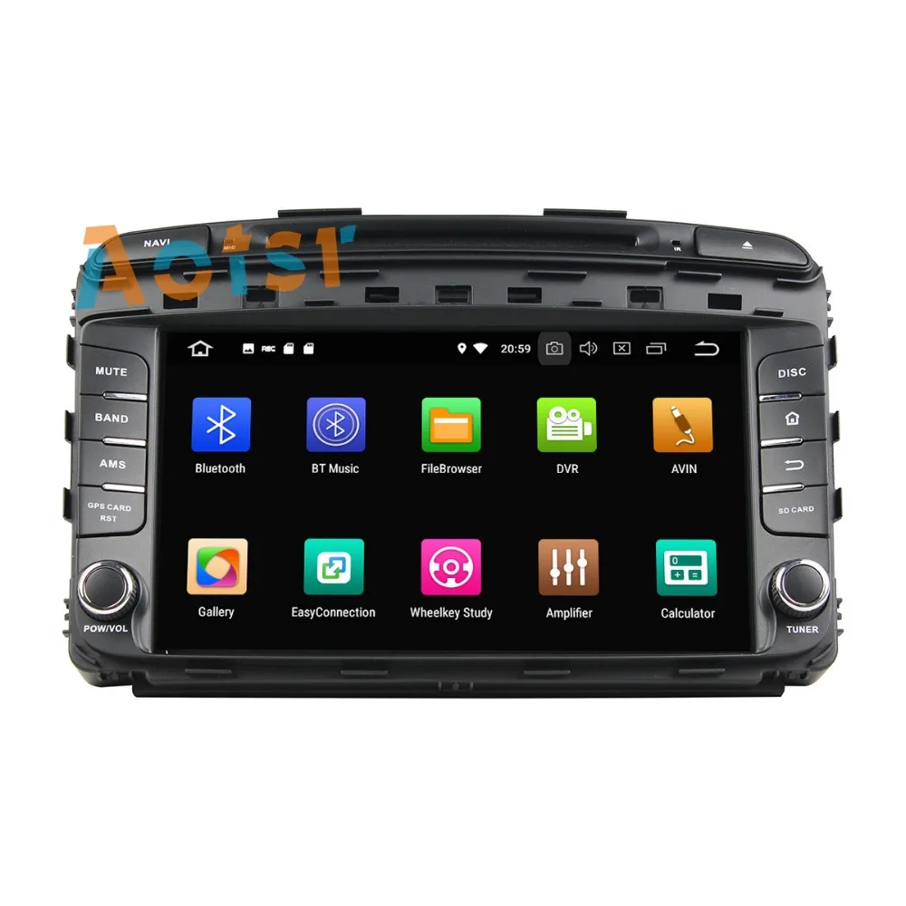 Sale IPS Screen Android 8.0 Car dvd multimedia player head unit for Kia SORENTO 2015 GPS Navigation radio autostereo 4+32G Octa Core 2