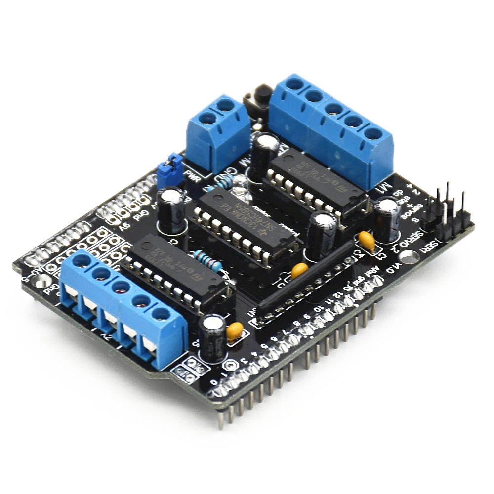 L293D Motor Drive Shield for Arduino motor shield Duemilanove Mega 2560 UNO R3 4.5V to 12V 4 DC motors or 2 stepper motors or 2 цена L293D Motor Drive Shield for Arduino motor shield Duemilanove Mega 2560 UNO R3 4.5V to 12V 4 DC motors or 2 stepper motors or 2 цены онлайн