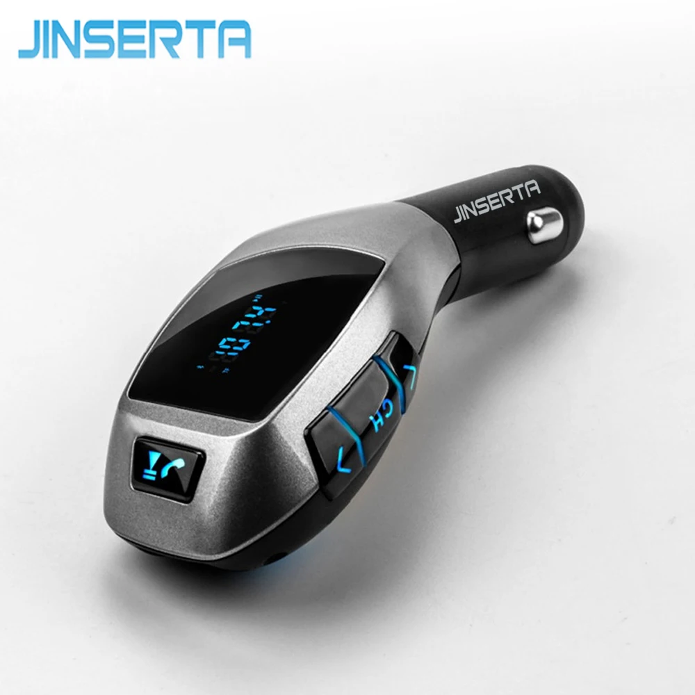 

JINSERTA Bluetooth Car Audio MP3 Player FM Transmitter Modulator Wireless Handsfree Music with USB interface Car Charger