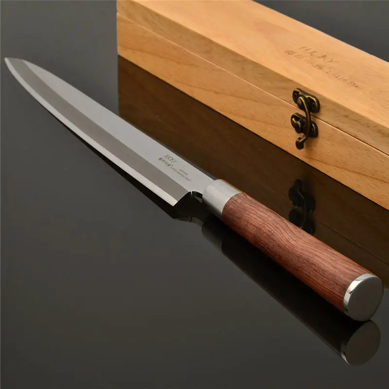 Нож для суши сашими, кухонный, для левой руки, 12 дюймов, японский, янагиба, Филейный Нож для рыбы, немецкий, 1,4116, нержавеющая сталь, филе лосося, 9.3.W