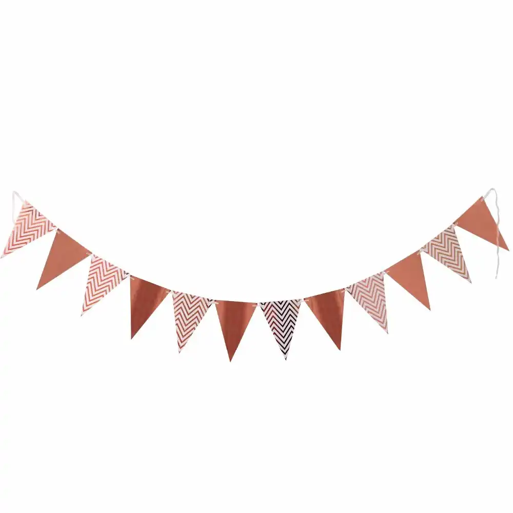 Wedding Party Rose Gold Paper Garland Banner Kids Birthday