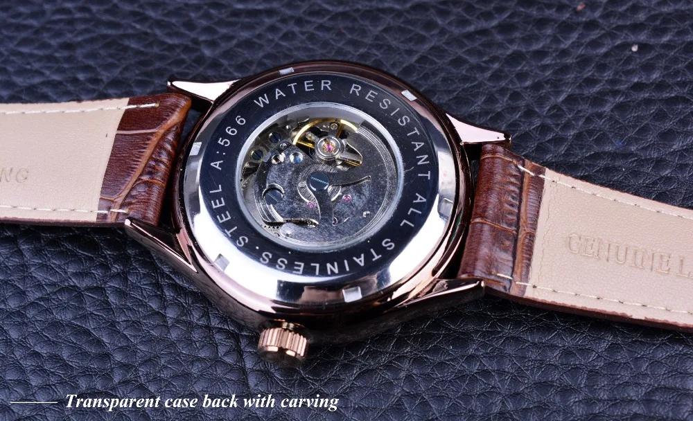 Men Watches Forsining Luxury Mechanical Skeleton Watch Transparent Roman Number Big Face Watch Steampunk Wristwatches