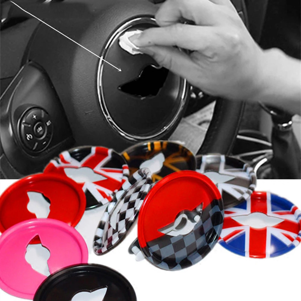 ABS Юнион Джек центре рулевого колеса Стикеры Наклейка украшения для BMW MINI Cooper JCW F54