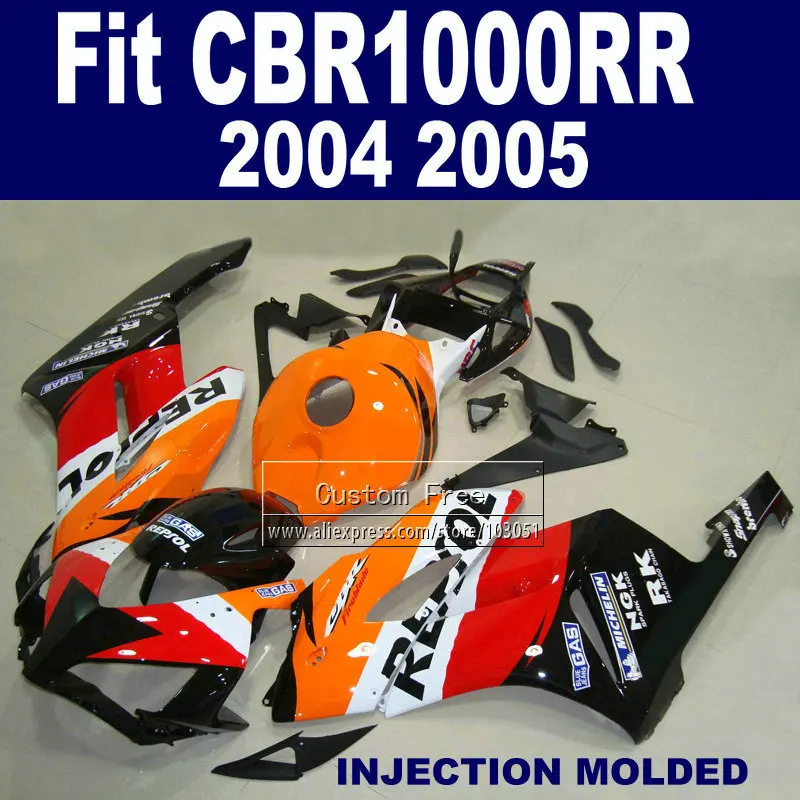 7gifts ABS plastic Injection fairings parts for Honda repsol CBR1000RR 2004 2005 CBR 1000 RR 04 05 CBR 1000RR fairing body kits