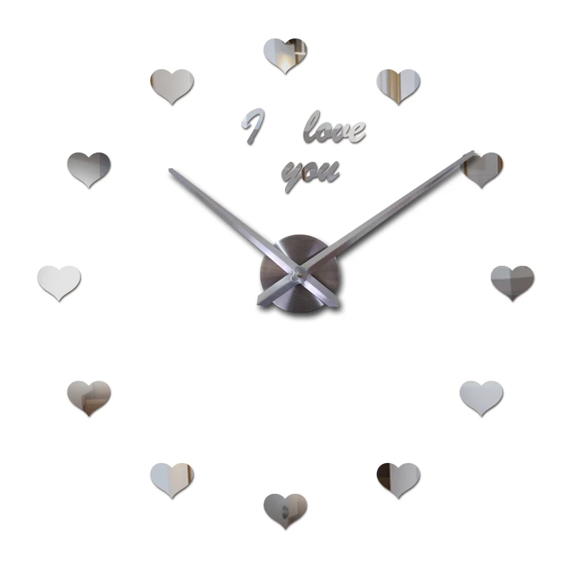 new wall clock modern design reloj de pared quartz watch large decorative clocks europe living room acrylic 3d stickers | Дом и сад