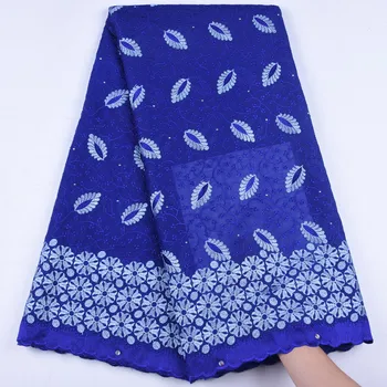 

Royal Blue African Lace Fabrics High Quality Cotton Lace For Dress Cotton Tulle Lace Fabric Swiss Voile Lace In Switzerland 1663