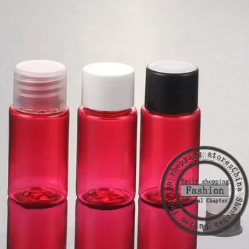 

(100pcs/lot)10ml Refillable Container Sample cleaner Storage with Screw Cover empty red Packaging plastic bottles