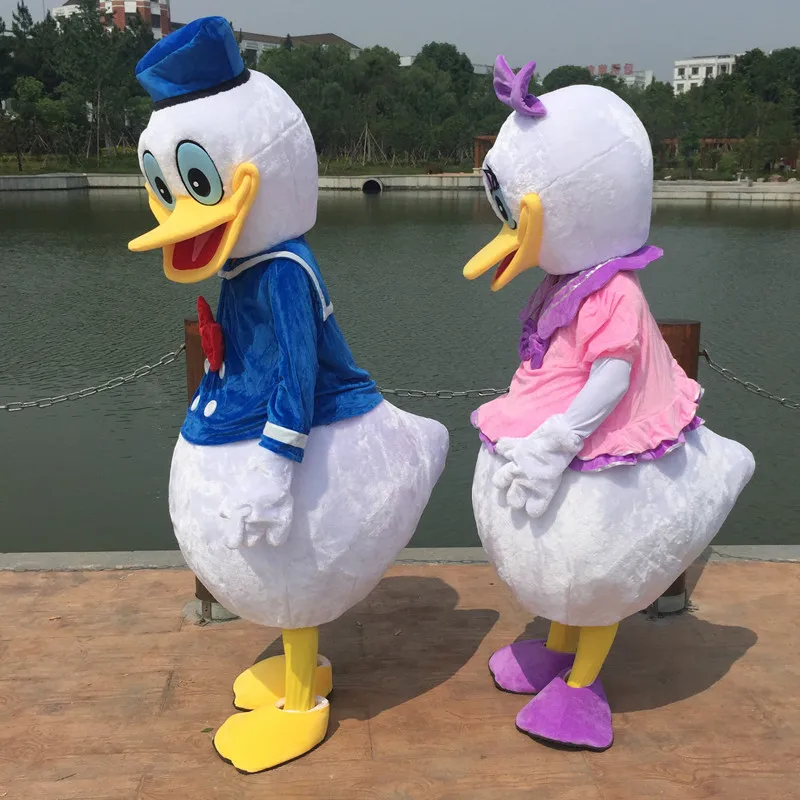 High quality adult size Donald Duck Cartoon Mascot Fancy Party Dress Free Shipping Adult Costume