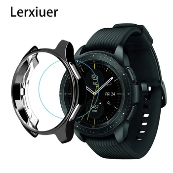 

Cover for Samsung Galaxy Watch 46mm 42mm case galss Gear S3 frontier bumper soft smart watch accessories plated protective shell