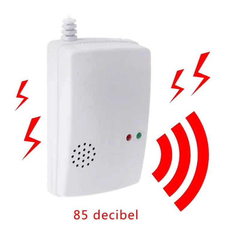 

220V Gas Leak Detector 85db Propane Butane Methane Natural Gas Safe Alarm Sensor