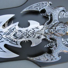 S2017 BEELZEBUB демон меч с двумя боковыми лезвиями Рубин драгоценный камень Орел крыло 35,6"