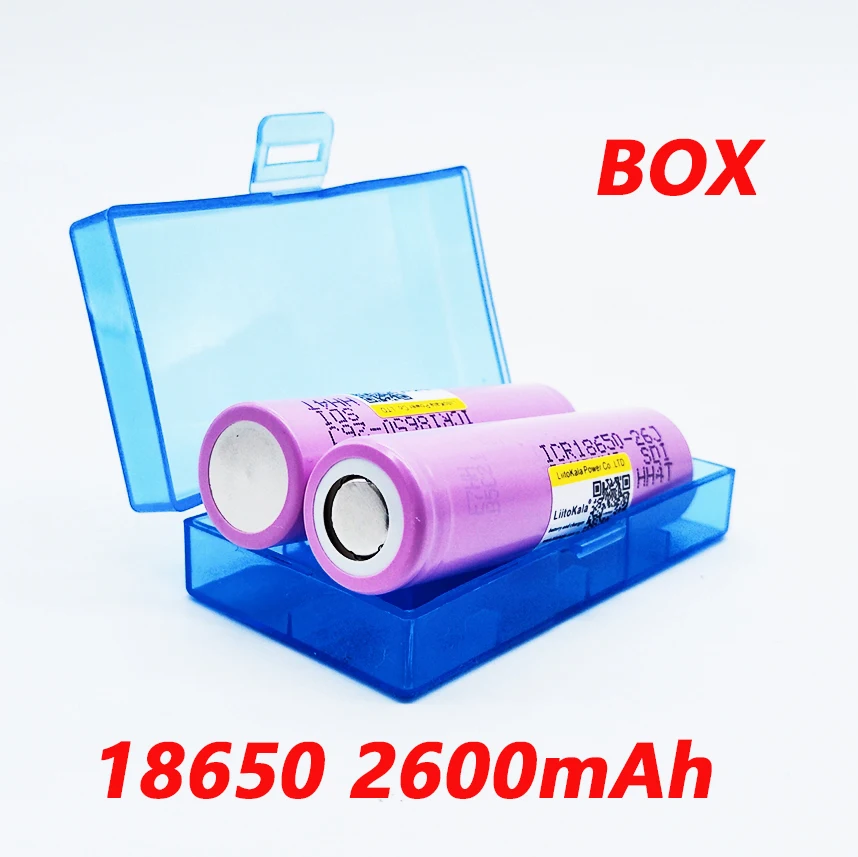 

2PCS New 100% Original Liitokala 18650 2600 mah battery ICR1865026FM Li ion 3.7 V 2600mAh rechargeable battery