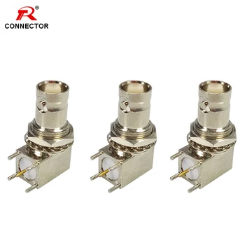 

50pcs BNC Female Right Angle Panel Mount Connector Metal Type