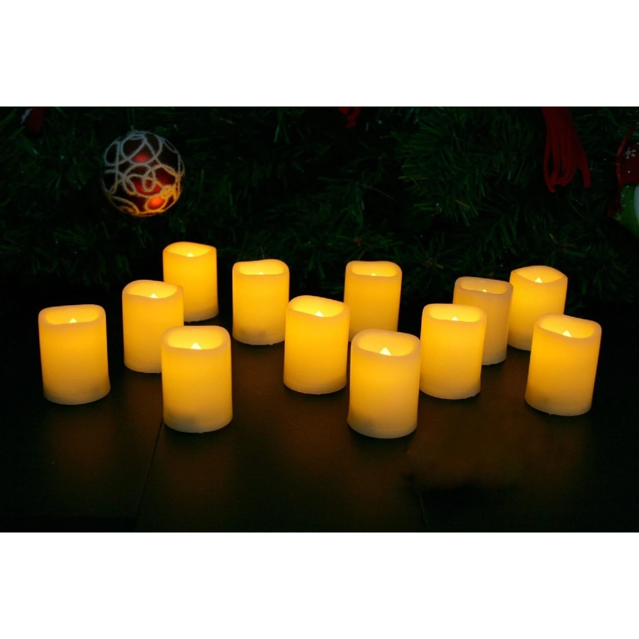 Candle Choice 12 Pieces LED Flameless Battery-operated Votives Candles with Batteries  (P38S20405A-12) (3)