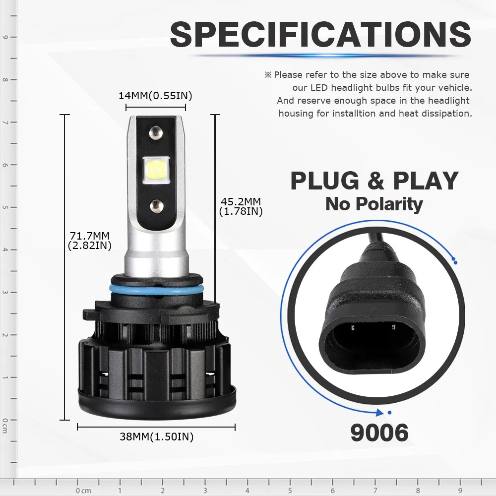 led h7 h4 h11 h8 voiture headlight
