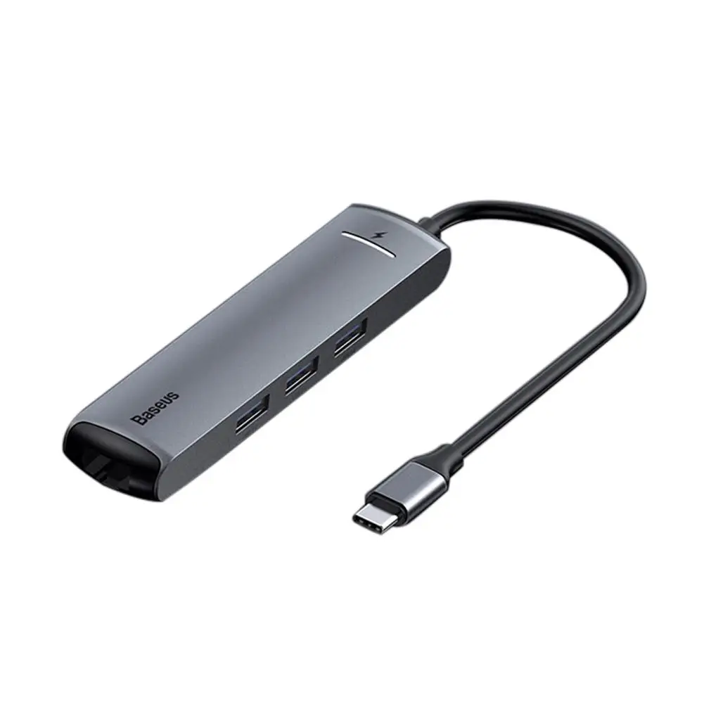 

Hot 6 Ports Type-C to 3x3.0 USB RJ45 HDMI Adapter Hub for MacBook Samsung S9 Huawei