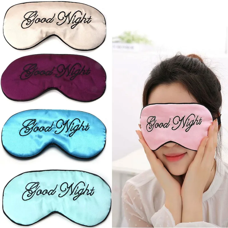 

High Quality Imitation silk Soft Sleep Mask Relax Aid For Travel Blindfold Padded Shade Eye Patch Natural Sleeping Eye Mask