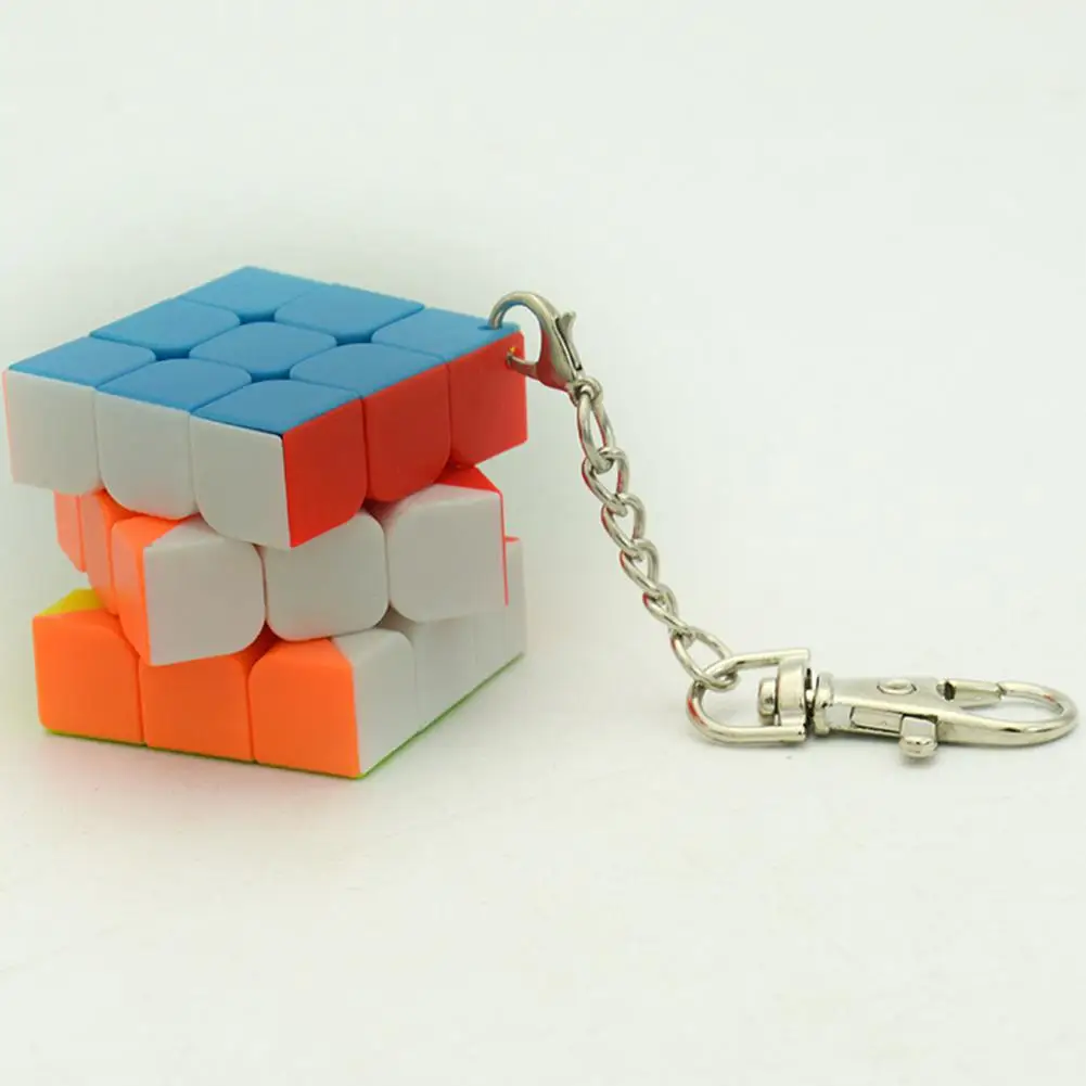 

Baby Toy Anti Stress Small Cube Key Ring 3*3 & 2 * 2 Cylindrical Trihedron Stress Cube Keychain Toys