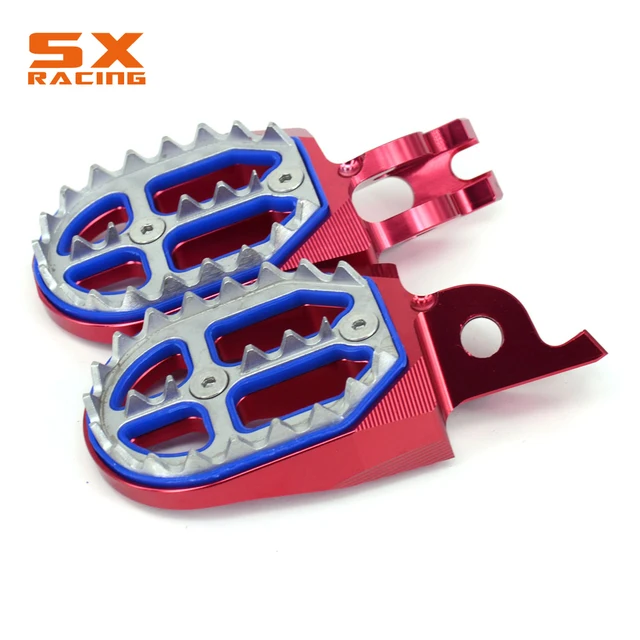 Motorcycle Aluminum Foot Pegs Footpeg Pedals FootRest For KAWASAKI KX250F 06-13 KX450F 07-13 KLX450 08-13 SUZUKI RM250 05-06