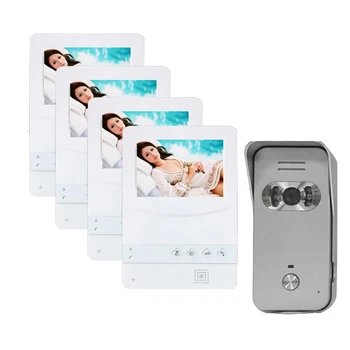 

New Luxury Door Phone 4.3"TFT Monitor LCD Color Video Door Phone Intercom DoorBell HD IR Camera w/t Waterproof cover