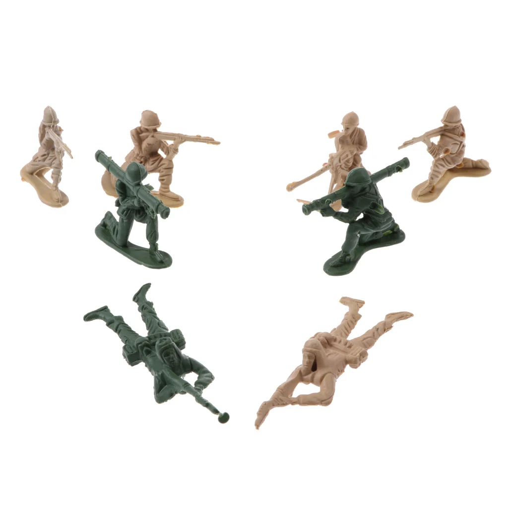 Plastic 158 Pieces Army Men Play Set with Realistically Scaled Figures&Assorted Accessories Layout Home Decor Boys Toys Gift